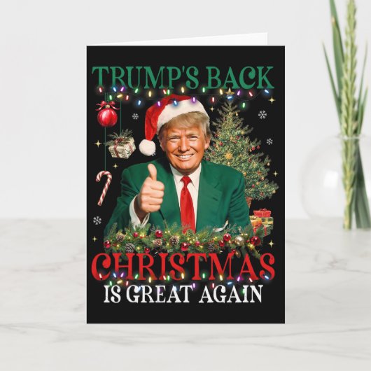 Trump's Ck Christmas Is Great Again Funny Trump Ch Karte (Vorderseite)