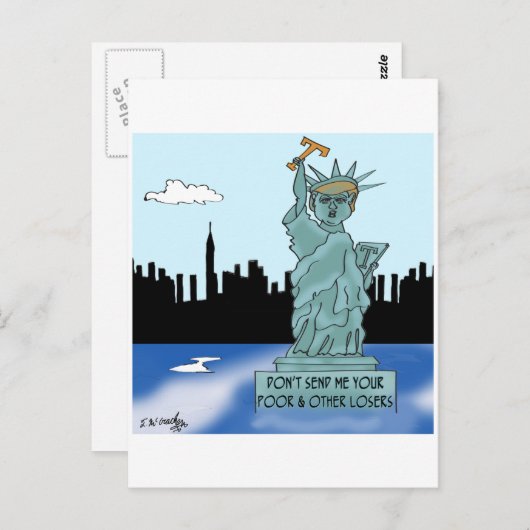 Trumps Freiheitsstatue Postkarte (Vorne/Hinten)