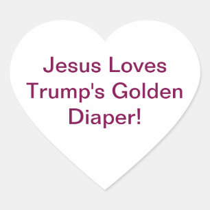 Trumps Goldene Windel Jesus Hankamer Artjunkhaus H Herz-Aufkleber