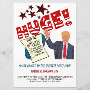 Trumps größte Party aller Zeiten feiern HUGE Party Einladung