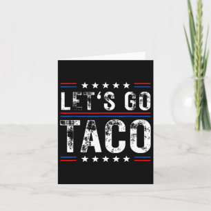 Trumps hüllen Taco immer aus Karte