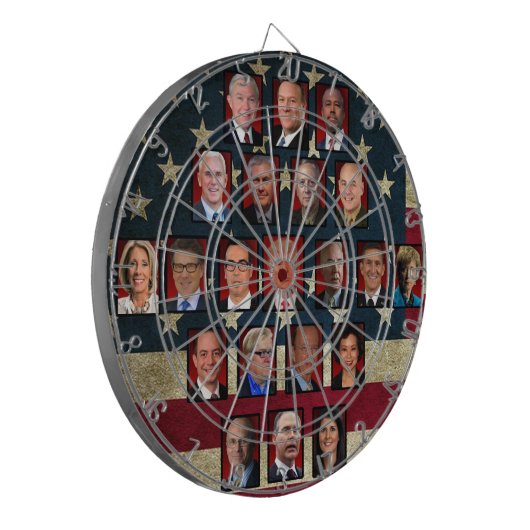 Trumps Kabinett im Weißen Haus Dartscheibe (Vorderseite Links)