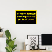 Trumps Marmorbadezimmer Poster (Heimbüro)