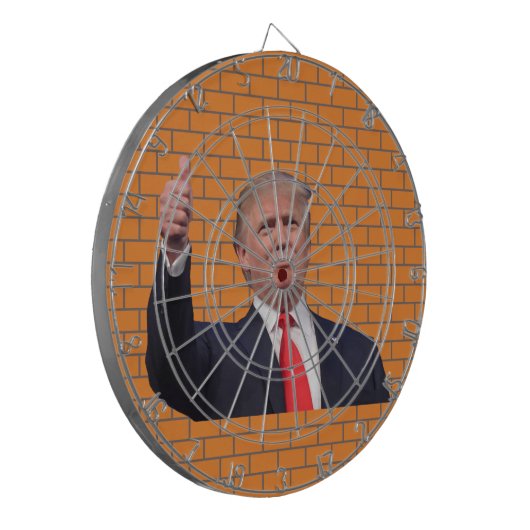 Trumps Mauer Dartscheibe (Vorderseite Links)