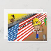 Trumps Mauer Postkarte (Vorne/Hinten)