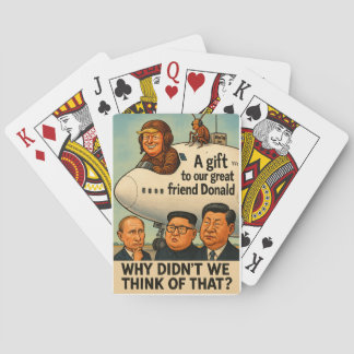 Trumps neues Flugzeug aus Katar Spielkarten