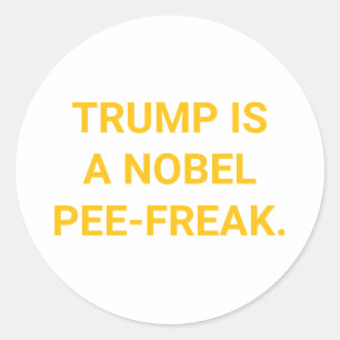 TRUMPS NOBEL-PINKEL-EXZESS Hankamer Artjunkhaus Co Runder Aufkleber