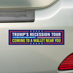 Trumps Rezessionstarife gegen Trump Autoaufkleber