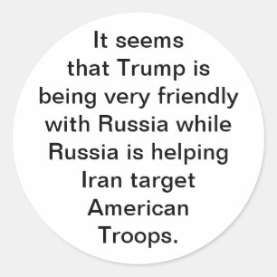 Trumps Russland-Liebe Hankamer Artjunkhaus Comic A Runder Aufkleber