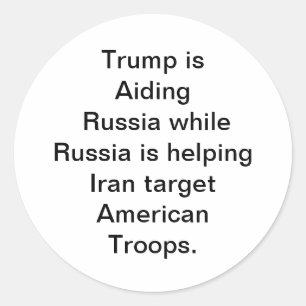 Trumps Russland-Liebe Hankamer Artjunkhaus Comic-A Runder Aufkleber