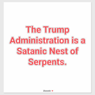 TRUMPS SATANISCHES SCHLANGENNEST Hankamer Artjunkh Aufkleber