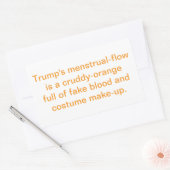 Trumps schmuddelig-orange Periode Hankamer Artjunk Rechteckiger Aufkleber (Umschlag)