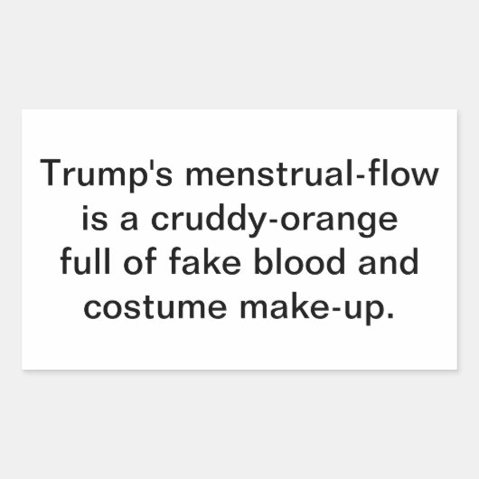 Trumps schmuddelig-orange Periode Hankamer Artjunk Rechteckiger Aufkleber (Vorderseite)