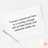 Trumps schmuddelig-orange Periode Hankamer Artjunk Rechteckiger Aufkleber (Umschlag)