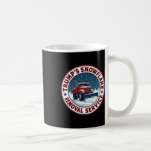 Trumps Schneeblatt-Entfernungsdienst Lustiger Fest Kaffeetasse (Rechts)