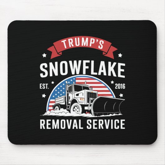 Trumps Schneeblock-Entfernungsdienst Weihnachtsver Mousepad (Vorne)