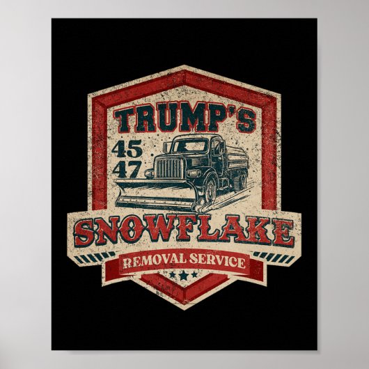 Trumps Schneeblümchen-Entfernungsdienst Lustiger T Poster (Vorne)