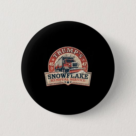 Trumps Schneehäschen-Entfernungsdienst Lustiger Tr Button (Vorderseite)