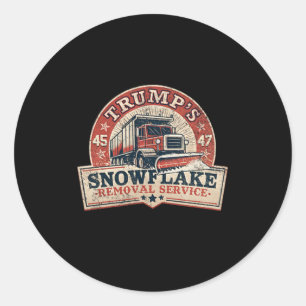 Trumps Schneematsch-Entfernungsdienst Trump 45 47 Runder Aufkleber