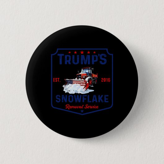 Trumps Snowflake-Entfernungsdienst Funny Trump 202 Button (Vorderseite)