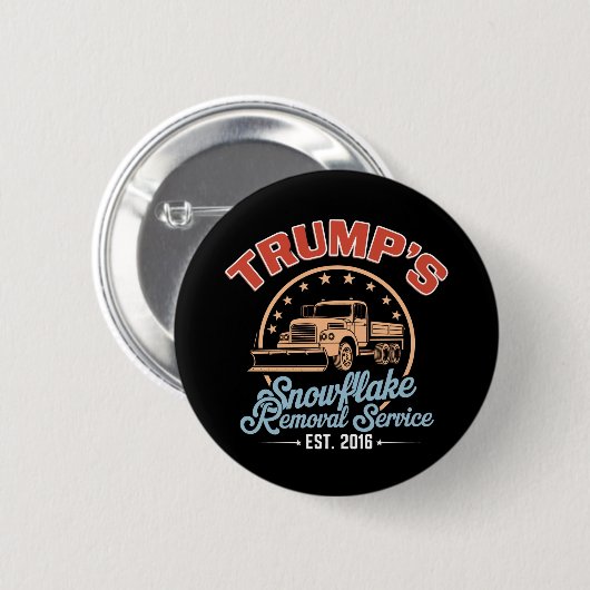 Trumps Snowflake-Entfernungsdienst Trump 2024 Button (Vorne & Hinten)