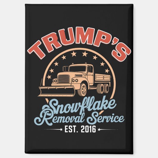 Trumps Snowflake-Entfernungsdienst Trump 2024 Magnet (Vorderseite)