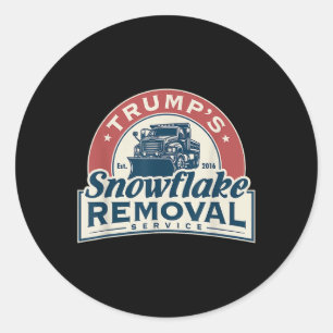 Trumps Snowflake Removal Service Funny Trump 2024 Runder Aufkleber