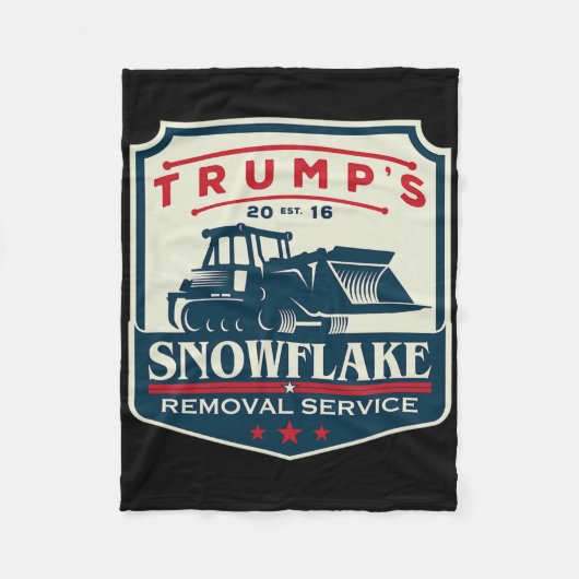 Trumps Snowflake Rmoval Service Funny Donald Trum Fleecedecke (Vorderseite)