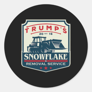 Trumps Snowflake Rmoval Service Funny Donald Trum Runder Aufkleber