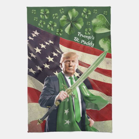 Trumps St. Paddy Geschirrtuch (Vertikal)