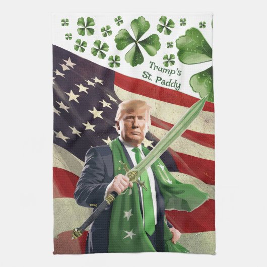 Trumps St. Paddy Geschirrtuch (Vertikal)