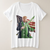 Trumps St. Paddy Große Größe T-Shirt (Design vorne)