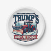 Trumps Tag der Amtseinführung eines Snowflake Rmov Pappteller (Vorderseite)