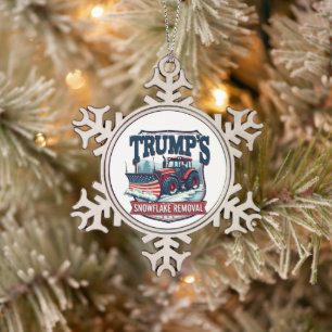 Trumps Tag der Amtseinführung eines Snowflake Rmov Schneeflocken Zinn-Ornament