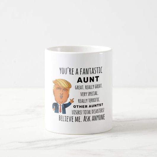 Trumps Tante lustiges Geburtstagsgeschenk Kaffeetasse (Mittel)