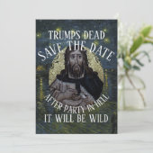 TRUMPS TOTE HG FV LF FEIERN PARTY LEBEN TEE SAVE THE DATE (Stehend Vorderseite)