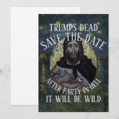 TRUMPS TOTE HG FV LF FEIERN PARTY LEBEN TEE SAVE THE DATE (Vorne/Hinten)
