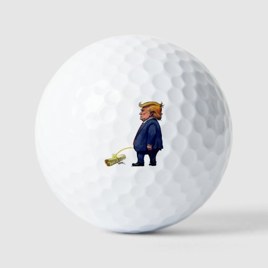 Trumps Trickle Down Economics Golfball (Vorderseite)