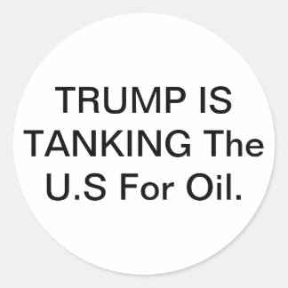 Trumps versenkende USA um Öl Hankamer Artjunkhaus Runder Aufkleber