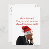 Trumps Weihnachtsaufruf nach Taiwan Feiertagspostkarte (Vorne/Hinten)