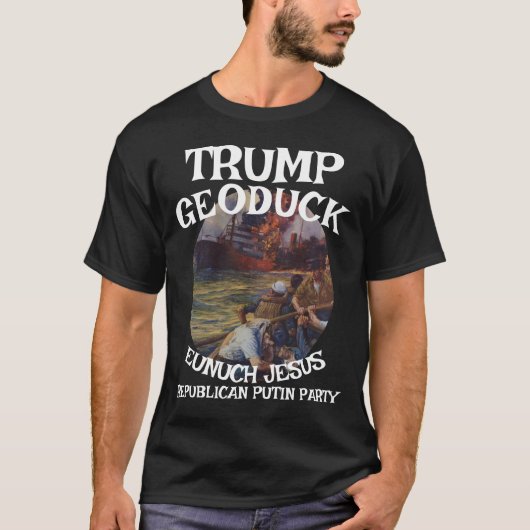 Trumps Windel platzt in Captain Dans U-Boot T-Shirt (Vorderseite)