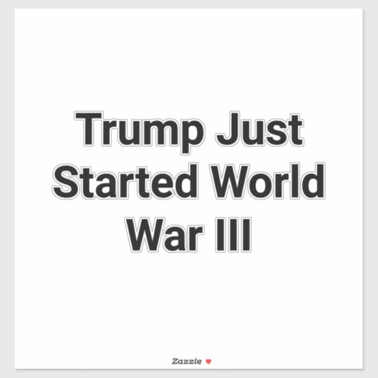 Trump's World War 3 Peace Hankamer Artjunkhaus Art Aufkleber (Blatt)