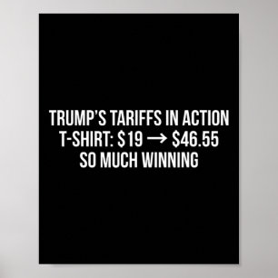Trumps Zölle in Aktion lustige politische Anti-Tar Poster