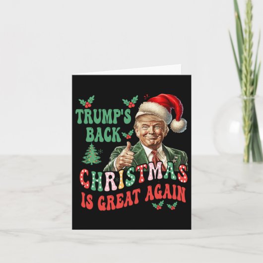Trumps Zurück-Weihnachten ist wieder großartig Fun Karte (Vorderseite)