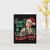 Trumps Zurück-Weihnachten ist wieder großartig Fun Karte (Gelbe Blume)