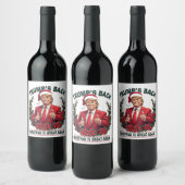 Trumps Zurück Weihnachten ist wieder großartig Wei Weinetikett (Flaschen)