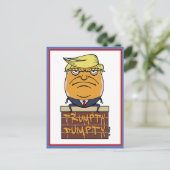 Trumpty Dumpty - Donald Trump Cartoon Postkarte (Stehend Vorderseite)