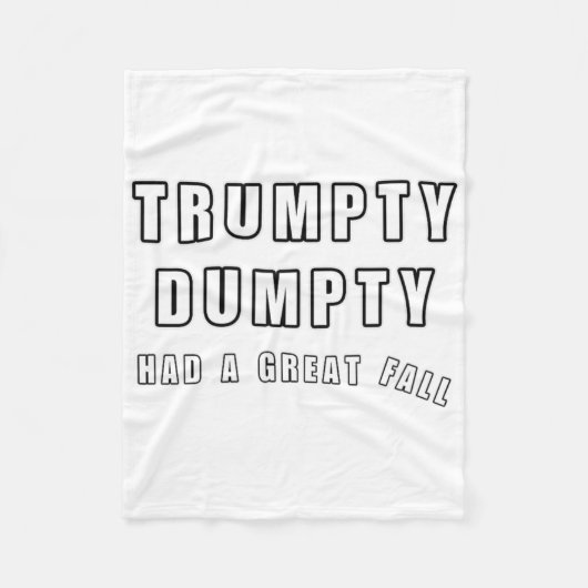 Trumpty Dumpty hatte einen großen Fall Funny Spaß  Fleecedecke (Vorderseite)