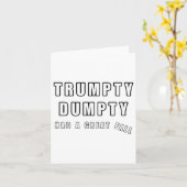 Trumpty Dumpty hatte einen großen Fall Funny Spaß Karte (Gelbe Blume)