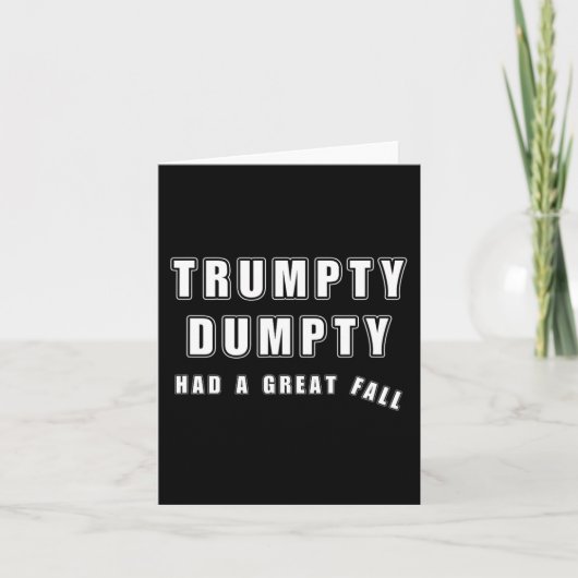 Trumpty Dumpty hatte einen großen Fall Funny Spaß Karte (Vorderseite)